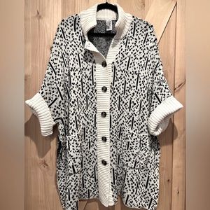 Marla Wynne Knit Sweater/Poncho-NWOT